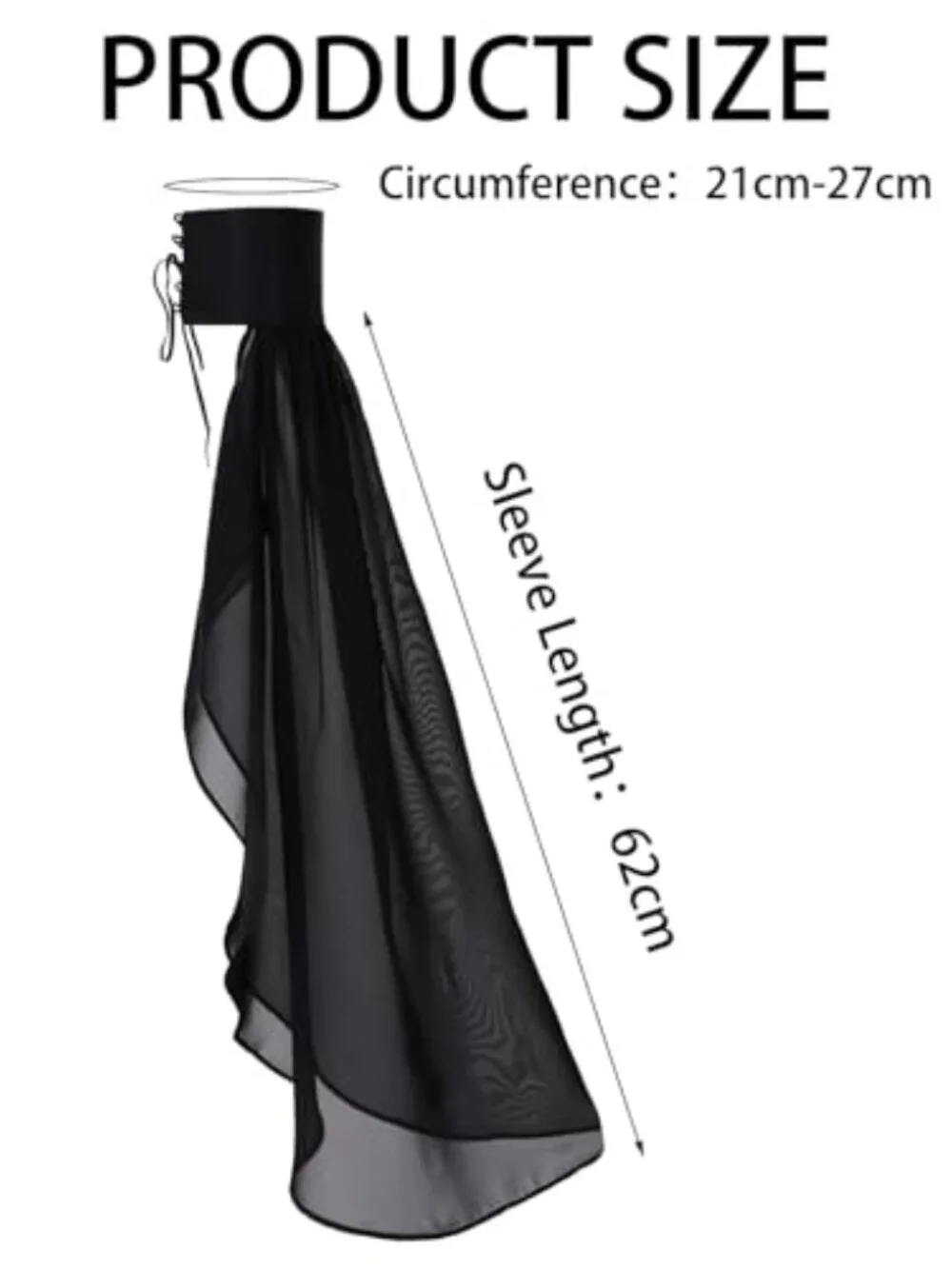 Detachable Long Tulle Gloves Women Wedding Cosplay Costume Accessory